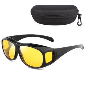 Sobeta Lunettes Nightglo, lunettes de vision nocturne, lunettes de phare avec technologie Glarecut, lunettes de conduite de nuit anti-éblouissantes efficacement des phares venant en sens inverse (shen xi dian zi, neuf)