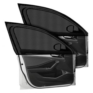 CGEAMDY 2 Pièces Pare-Soleil pour Vitre Voiture, Pare Soleil Fenêtre Latérale Voiture, UV Protection Pare Soleil Voiture Arriere Anti Moustiquaire, Automobile Intérieur Accessoires(Fenêtre Avant) (CGE Auto, neuf)