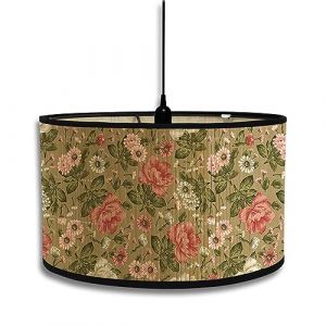 FANSU Abat-Jour en Tissu Classique Tambour Abat-jour, E&Eacute;l&eacute;gant Fleurs Remplacement Abat, Jour Fait &agrave; la Main, pour Lampe de Table, Suspension, Lampe de Chevet, Lampadaire (30x30x20cm,Marguerite) (JINBO, neuf)