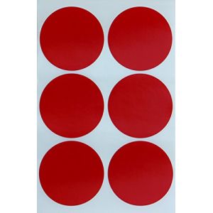 Royal Green Gommettes &Eacute;tiquettes Autocollantes Rondes Rouge Environ 5cm (50mm) 30 Feuilles Paquet de 180 (RoyalGreenMarketEU, neuf)