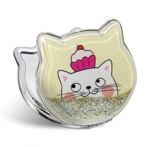 Miroir Maquillage Poche, Mini Miroir, Miroir Pliable, Miroir de Poche grossissant, 7 * 7.5cm，Facile à Transporter.Meilleurs Cadeaux pour garçons et Filles. (Vert) (cx-us, neuf)
