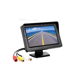 Écran de moniteur de recul de voiture Riloer pour caméra de recul de stationnement, moniteur LCD TFT couleur numérique 12-24V 4,3 pouces HD pour remorque de camion d'autobus de voiture (LanCo2020, neuf)