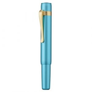 Hongdian - Mini stylo &agrave; plume M2, avec plume douce et forme &eacute;l&eacute;gante, en aluminium, avec courte poche (bleu lac) (Eorfa Direct, neuf)