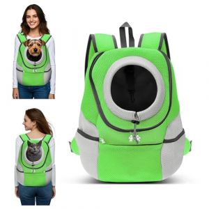 ALLSOPETS Sac &agrave; Dos pour Chien, Porte-Animaux pour Petits Chiens et Chats, Sac de Transport R&eacute;glable, Porte-Chien pour V&eacute;lo, Moto, Randonn&eacute;e, Camping et Plein Air (Vert Mousse, L) (R&R SHOP S.R.L., neuf)