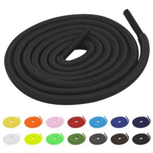 TBOC Lacets Ruban Ronds [Noire] Lacet Rond [140 cm] Chaussures Baskets Patin Sport | Compatible avec Converse Nike Air Force Adidas Stan Smith Puma Timberland Vans pour Enfant Adulte (THE BIG OUTLET COMPANY, neuf)