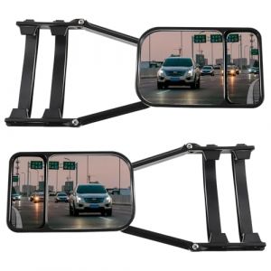 Rétroviseur Caravane,2 Pièces Rétroviseurs Universels pour Caravane,Caravane Voiture Retroviseur,Miroir de Remorquage pour Voiture,compatibles avec les Types de Véhicules Courants (Dazzling-EU, neuf)