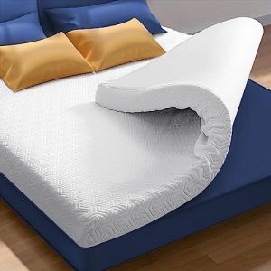 DUANDUAN Surmatelas 180 x 200 Memoire Forme - 7.5cm sur Matelas 2 Personnes 180x200,Epaisseur sur-Matelas pour Adulte Mémoire de Forme 180x200 cm avec Housse Amovible et Lavable - Blanc (iGrandre, neuf)