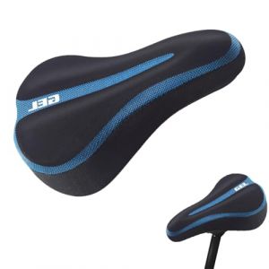 Housse Selle Velo Absorbant Les Chocs, Coussin de Selle pour Vélo en Silicone, Housse de Siège de Vélo en Gel, Housse de Selle de Vélo, Doux pour VTT de Montagne, Vélo de Route, 17 x 29,5 cm, Bleu (JUNNING STORE, neuf)