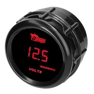MOCNT Voiture Jauge de Tension 2" 52mm Voltm&egrave;tre Manometre 8-18V Pression Voltm&egrave;tre Indicateur Jauge Rouge Lumi&egrave;re Num&eacute;rique Voltm&egrave;tre Tension Testeur Volt Compteur Instruments (svipio, neuf)