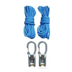 Tendeur de corde avec boucle de verrouillage, tendeur de came paracorde, rouleau paracorde, pour le camping et le bateau (2 cordes, 2 serrures) (Qisnjun LTD, neuf)