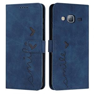 EATCYE Coque pour Samsung Galaxy J310 / J3 2016, &Eacute;tui Housse en Cuir PU Samsung J310/J3 2016, Magnetique Flip [Pochette de Portefeuille], Etui de Protection pour Samsung J310 / J3 2016 (Bleu) (EATCYE EU Direct Store, neuf)