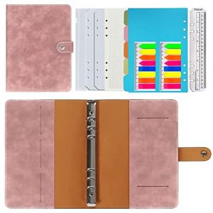 Carnet &agrave; Anneaux a5 Rechargeable,PU Cuir Carnet &agrave; Anneaux Rechargeable pour Travail de Voyage et Organisateur,Cadeau pour Filles, Gar&ccedil;ons(Rose A5) (Dreamlark, neuf)
