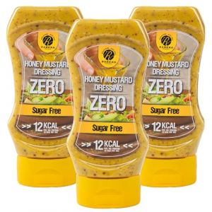Rabeko Zero Sauce - moutarde au miel, 3 x 350 ml sans sucre et peu de mati&egrave;res grasses - produits sains, faible en glucides et en calories pour salades, frites, burgers - sans gluten ni lactose (Rabeko, neuf)