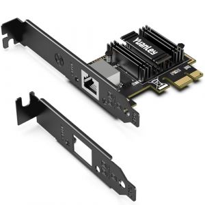 Carte réseau PCIe 5Gb YuanLey, Adaptateur Ethernet PCI Express 5G Base-T avec Puce RTL8126, Prend en Charge WOL, Port RJ45 5G/2.5G/1G/100Mbps pour PC Windows/Linux (SmartYuanley, neuf)