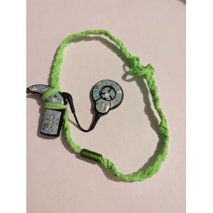 Bandeau tresse pour implant cochleaire et prothese auditive serre tete anti perte (Vert fluo, Taille unique extensible) (SOFIZZE, neuf)