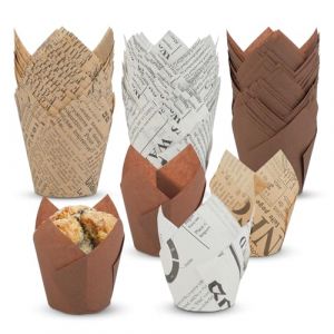 150 Caissette Muffins papier, Moules Cupcake Tulipe, Papier Muffin Cuisson Polyvalent, Papier Cupcake Idéal pour Mariages, Anniversaires d’Enfants et Accessoires de Fête. (Zerische Technology Kft., neuf)
