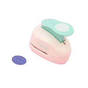 Craftelier - Perforatrice &agrave; Levier de Cercle Festonn&eacute; de 2,54 cm (1") de Diam&egrave;tre | Convient au Papier et au Carton | Id&eacute;al pour le Bricolage et le Scrapbooking | Taille Approx. 7 x 4,5 x 6 cm (Craftelier, neuf)