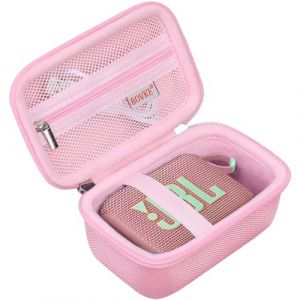 BOVKE Housse de Transport Compatible avec l'enceinte Portable sans Fil Bluetooth JBL Go 4, Pochette en Maille suppl&eacute;mentaire pour Les c&acirc;bles de Chargement et Les Accessoires, Rose (BOVKE FR, neuf)