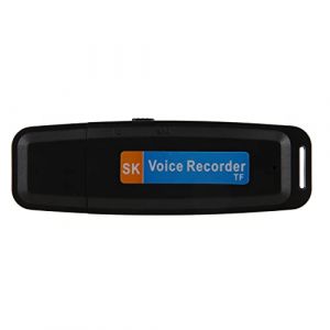 Ujjdwiurgh Mini U-Disk Digital Audio Recorder USB 3.0 CléS USB Prise en Charge Maximale 32 Go Carte MéMoire Noir (taizhatingdianzishangwu, neuf)