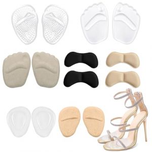 SPOKKI 7 Paires Demi Semelles Chaussures Femme Coussinets Antid&eacute;rapants avec Coussinet Talon Chaussure, Semelles Gel Coussinet Plantaire Avant Pied Silicone pour Les Femmes Haut Talon (PJ HOUSE UK, neuf)