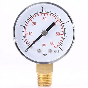 Manom&egrave;tre, manom&egrave;tre 1pcs pour mazout, air ou eau 0-4 bar / 0-60psi NPTmanometre pression eau manometre pression eau manom&egrave;tre pression eau+manometre pression eau manometre 0-4 bar manom&egrave;tre pression (Reminnbor, neuf)