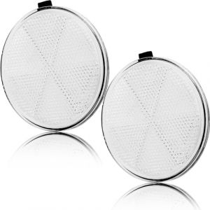 AGRISHOP 2X Catadioptre Remorque Blanc,Reflecteur Remorque Autocollant Ø80mm Catadioptre Adhesif (AGRISHOP, neuf)