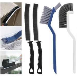 4 Pi&egrave;ces Brosse de Nettoyage des Interstices, Multifonctionnelle Brosse Nettoyage Salle de Bain, Brosse Joint Carrelage, Brosse a Joint Poils Durs pour Cuisine, Salle de Bain, Rainure Fenetre (GOLDENCORE HUNBE Kft., neuf)