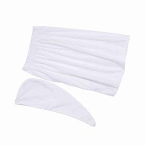 Generic Serviette de Bain Douce pour le Corps avec Bonnet de S&eacute;chage des Cheveux, Cheveux &agrave; S&eacute;chage Rapide, R&eacute;glable, pour Douche, Spa, Sauna, Polyester, Blanc, Rose, Rouge, Violet Clair, Bleu, caf&eacute; (Shanbora, neuf)
