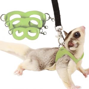 Lot de 3 harnais et laisse pour petit animal - Gilet d'entraînement pour écureuil, hamster, rat - Vert (OuiouiMarke(Livraison express à partir de 5 euros), neuf)