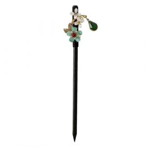 Épingles à cheveux Épingle à cheveux en bois à bascule de style ancien, épingle à cheveux en forme de fleur avec strass papillon, épingle à cheveux for femme, épingle à cheveux for fille, accessoires (SXJZDZSMDP, neuf)