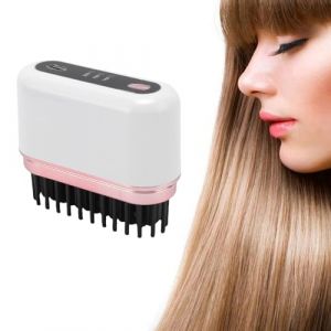 Mini fer &agrave; lisser sans fil 2 en 1 avec brosse et peigne &agrave; chaud avec technologie ionique - Fer &agrave; lisser portable sans fil pour voyage, 3 niveaux de temp&eacute;rature 160-200 &deg;C, autonomie de 50 minutes (Fictory-EU, neuf)