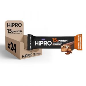 Danone HiPRO Barre Prot&eacute;in&eacute;e - Caramel - 24 x 55g - Encas Riche en Prot&eacute;ines (Distrilink, neuf)