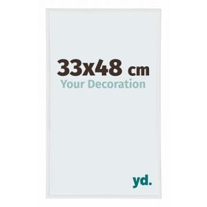 yd. Your Decoration - Cadre Photo 33x48 cm - Blanc Brillant - Cadre Photo en Plastique Avec Verre acrylique - Anti-Reflet - Cadre 33x48 - Annecy (Your Decoration, neuf)