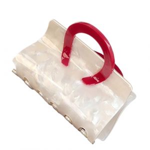 Adorable pince &agrave; cheveux en forme de sac &agrave; main avec fermeture antid&eacute;rapante pour l'&eacute;cole, le bureau, les occasions accessoires, pince &agrave; cheveux en forme de sac &agrave; main, l&eacute;g&egrave;re (YiQiN, neuf)