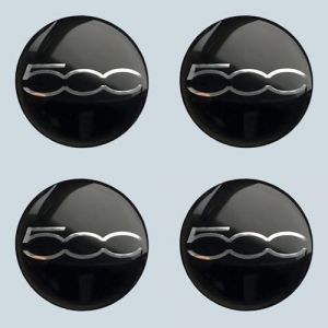 WUDILIYI 4 Pièces Cache Moyeux Jante Autocollants de Capuchon de Roue pour Fiat 500 56mm, Autocollant de Badge Emblème Modification Enjoliveur (KAILINGMAOYI, neuf)