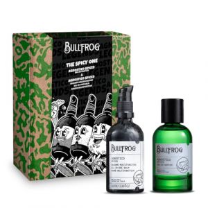 Bullfrog - Kit The Spicy One 2 en 1, Agnostico Spiced Eau de Parfum et Balsamo Multifonction Spiced All in One, 200 ml. (BULLFROG BARBERSHOP, neuf)
