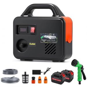 Huanyu Cordless Water Transfer Pump Pompe &agrave; Eau aliment&eacute;e par Batterie avec 2x22500mAh 21V Batteries Pompe &eacute;lectrique Portable avec Long Tuyau d'arrosage pour l'irrigation et Le Nettoyage (Huanyu UK, neuf)