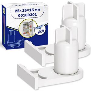 2 Pièces Douille pour Charniere de Porte Frigo Congelateur Encastrable avec le Code Original 00169301 169301 pour Bosch pour Siemens 5384490 pour Miele - Garantie de 10 Ans - MONTERAL (MONTERAL, neuf)