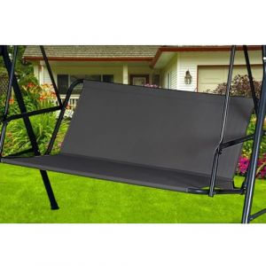 ZHMIZHAM Housse de Siège de Jardin pour Balançoire de Jardin, Housse de Chaise de Jardin Couvre-siège Swing, Housse de Rechange pour balancelle de Jardin 600D Tissu Oxford (148 * 52 * 52cm,Schwarz) (Garten Wächter, neuf)