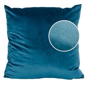 Kisska Housse de coussin d&eacute;corative en velours - Bleu turquoise - 40 x 40 cm - Sans rembourrage (anrotradegmbh, neuf)