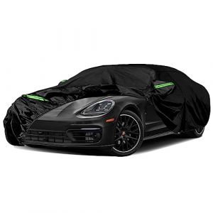 Bâche Voiture Extérieur Respirante Compatible avec Porsche Panamera 2010-2024, 6 Couches Housse de Voiture imperméable, Toutes Saisons, avec Fermeture éclair et Bandes Coupe-Vent (Amomusm, neuf)