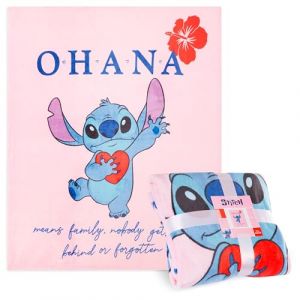 Disney Stitch Plaid Polaire Couverture Enfant, Couverture Douce 150 x 130 cm (Rose Stitch) (Get Trend., neuf)