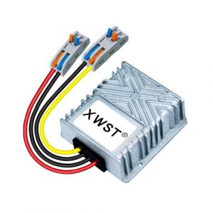 XWST Convertisseur de tension 20-90 V 24 V 36 V 48 V 60 V 72 V 80 V vers 12 V - Convertisseur CC 10 A 120 W avec connecteur de c&acirc;ble rapide - Convertisseur pour chariot de golf LED Light Truck (XWST EU, neuf)