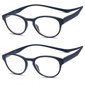 NEW VISION Lunettes 2 pack, Lunettes Loupe, Lunettes De Lecture Magn&eacute;tique, Style Classique Lunette De Lecture Homme Femme, NV3312 (2Bleu, 2.5, diopters) (New Vision Milano, neuf)