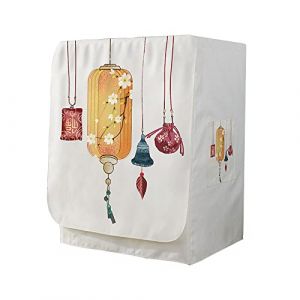 Odot Housse pour Machine à Laver Couverture Lave-Linge Anti-poussière Couverture Tumble Protection Imperméable pour Face Avant de Machine à Laver/Sèche-Linge (sac porte-bonheur,L-capacité 9-12kg) (Odot, neuf)