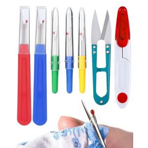 TPZORJX 7 pcs Découseur de couture,dissolvant de coupe-fil, découd-vite pour couture,découseur de point,grand et petit fil de couture,accessoires couture,pour couture,travaux manuels,travaux manuels (Sunlaxy OU, neuf)