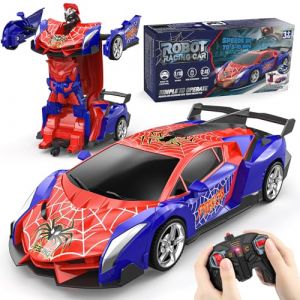 Voiture Télécommandée Robot, Transformable RC Spider Car Radiocommande Jouet Enfant Fille Garcon 3 4 5 6 7 8 9 10 Ans Jeux Cadeau Anniversaire Noël, Voiture Téléguidée de Course 1:18 Modèle Véhicule (EASYPLACE S.R.L., neuf)