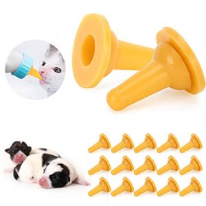 Zerodis Tétine pour biberon pour Animaux de Compagnie, tétines de Rechange Portables pour nourrice pour Animaux de Compagnie, Mini tétine 15 pièces pour Chatons Chats Chiot Animaux Nouveau-nés (Aeuyweu, neuf)