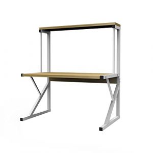 LANTUS Étagère à micro-ondes extensible - Support pour micro-ondes en acier au carbone - Étagère de cuisine - Rangement pour comptoir de cuisine-65 * 54 * 30cm-jaune noyer (Hechheu, neuf)