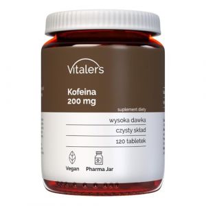 Vitaler's Caf&eacute;ine 200 mg - 120 comprim&eacute;s, Vegan, 4 mois de suppl&eacute;mentation, sans conservateur, composition pure (Vitaler's Official, neuf)